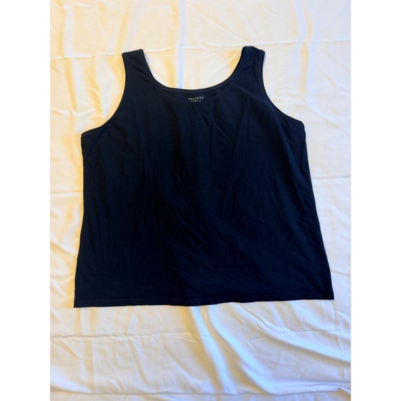 Talbots Tops - Talbots Woman Black Cotton Spandex Scoop Neck Tank Top Plus Size 3X BD5147